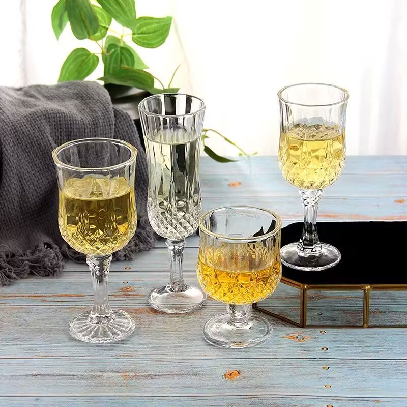 Wine Beer Glass Set - Light Luxury Diamond Carved Wine Cup