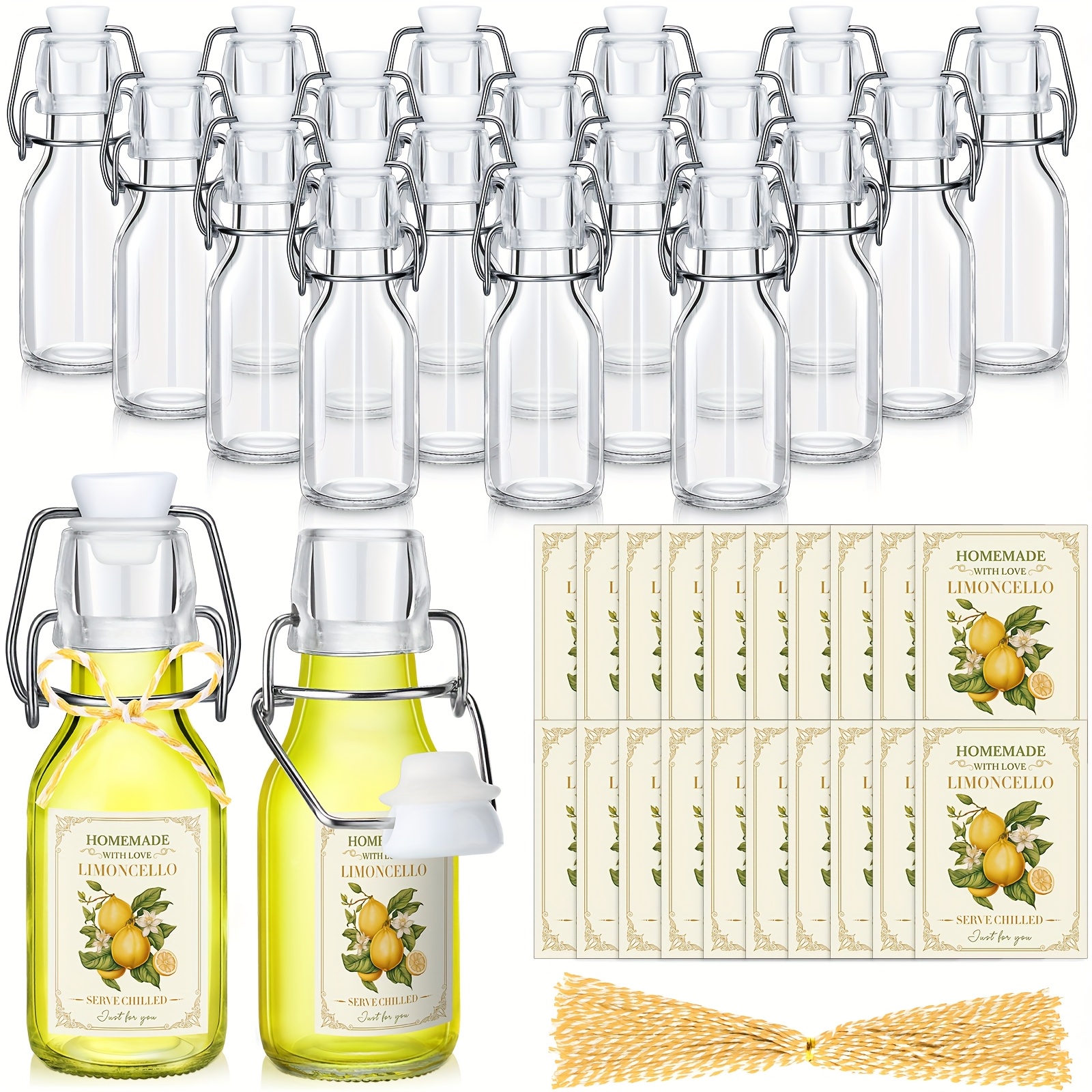 Beer & Wine Jockey Plaza Shopping - 20 Sets (Bottles & Lids) 4oz