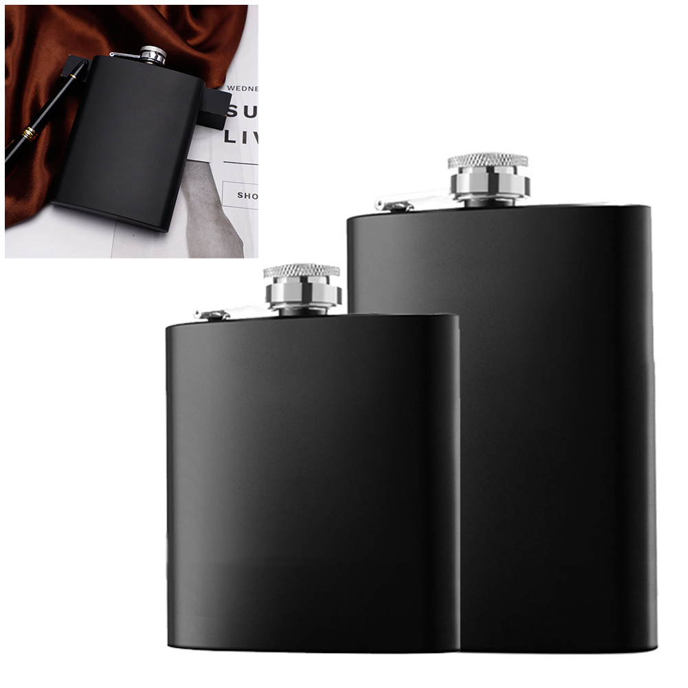 6/8oz Black Hip Flask Stainles - Wine Beer And Spirits recension och pris