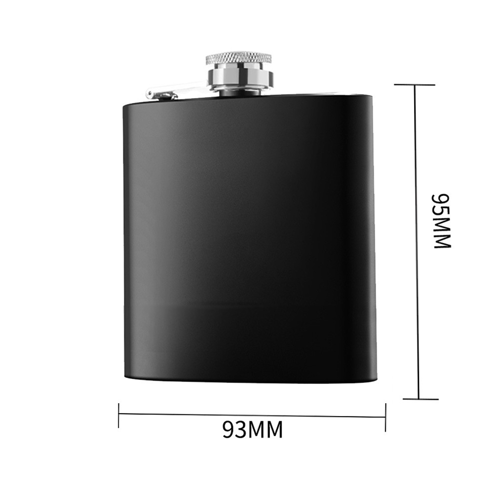6/8oz Black Hip Flask Stainles - Wine Beer And Spirits recension och pris