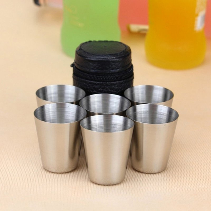 4/6Pcs Stainless Steel Cups Mi - Wine Beer Glass Set recension och pris