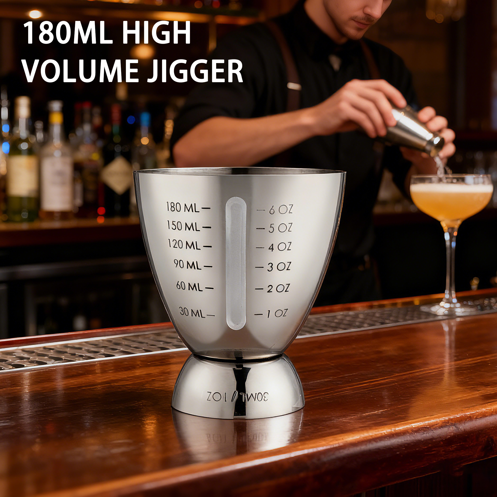 New 30ml/60ml Cocktail Bar Sta - Spirit Measure Jigger recension och pris