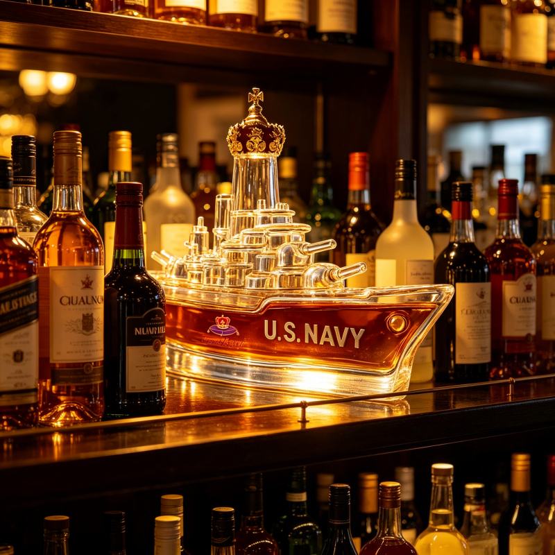 Novelty Warship Design Whiskey - Wine Beer And Spirits recension och pris