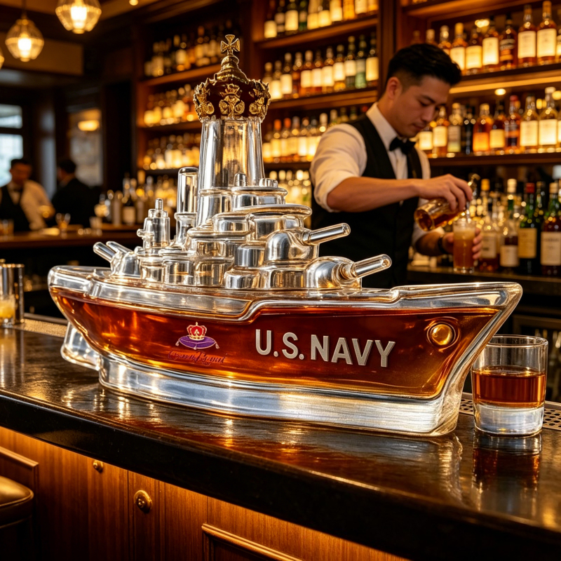 Novelty Warship Design Whiskey - Wine Beer And Spirits recension och pris