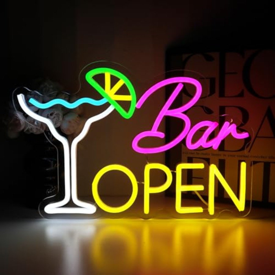 Sign for Business, Neon Open S - Beer & Wine Jockey Plaza Shopping recension och pris