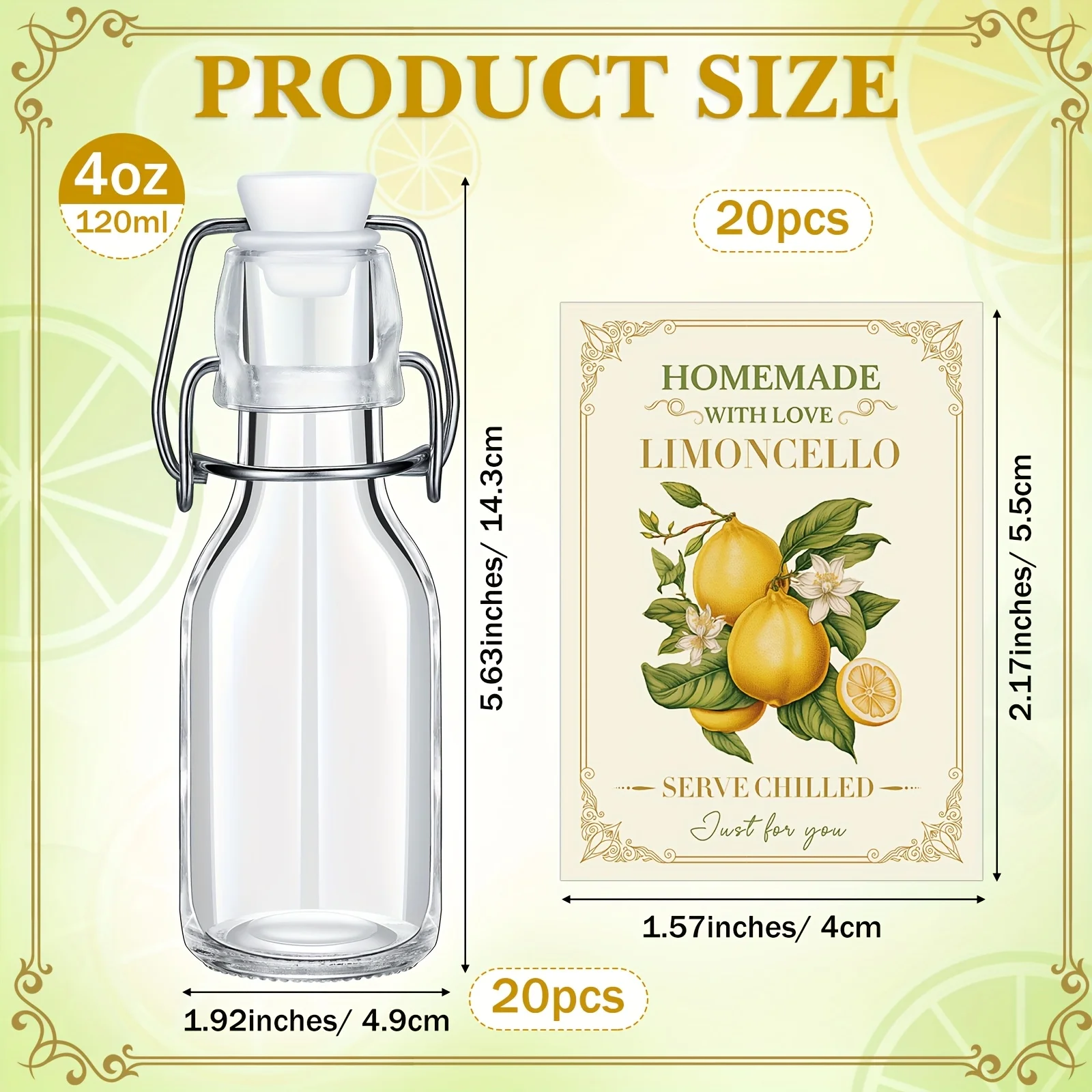 20 Sets (Bottles & Lids) 4oz C - Beer & Wine Jockey Plaza Shopping recension och pris