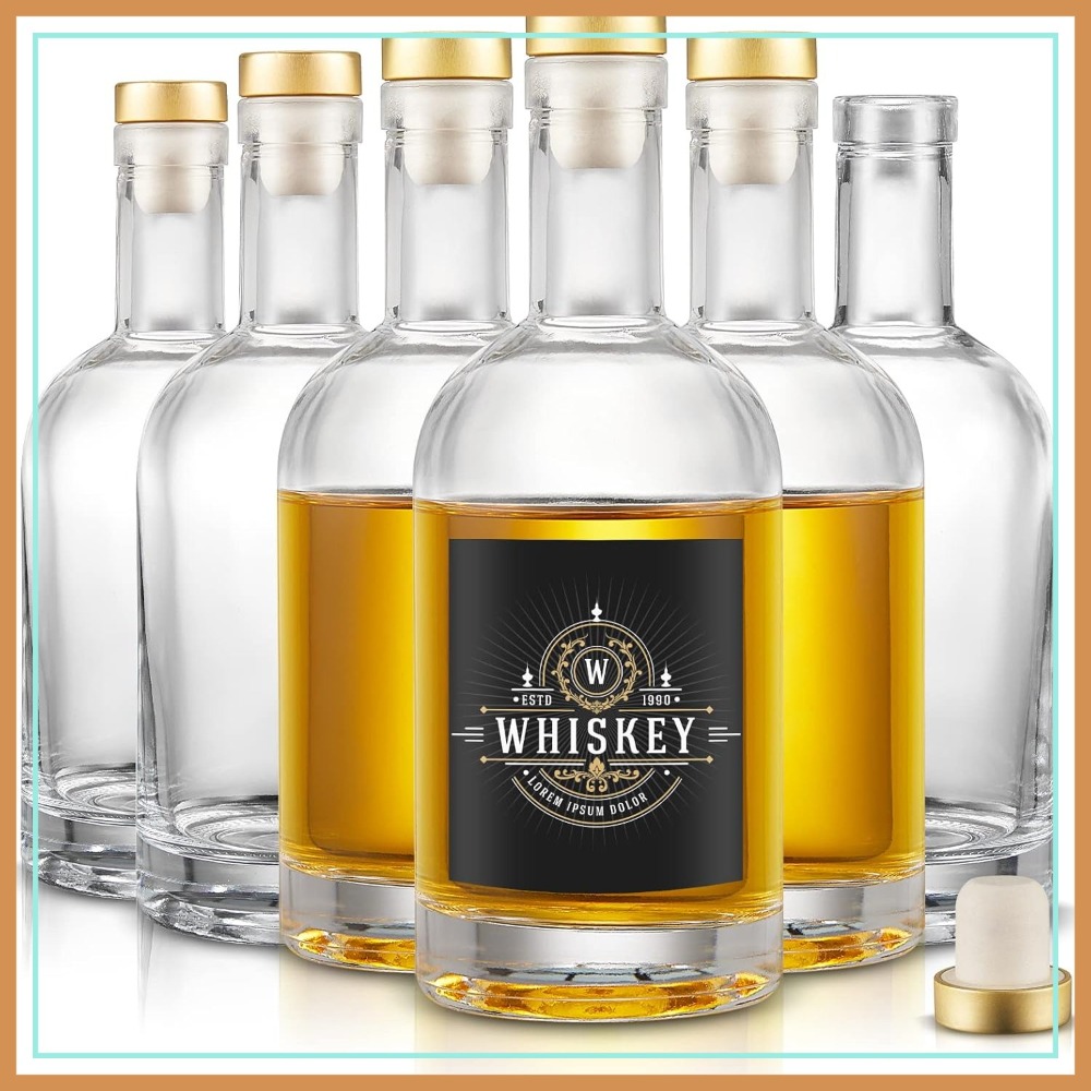 Set of 6 Glass Bottles, 12 oz  - Wine Beer Glass Set recension och pris