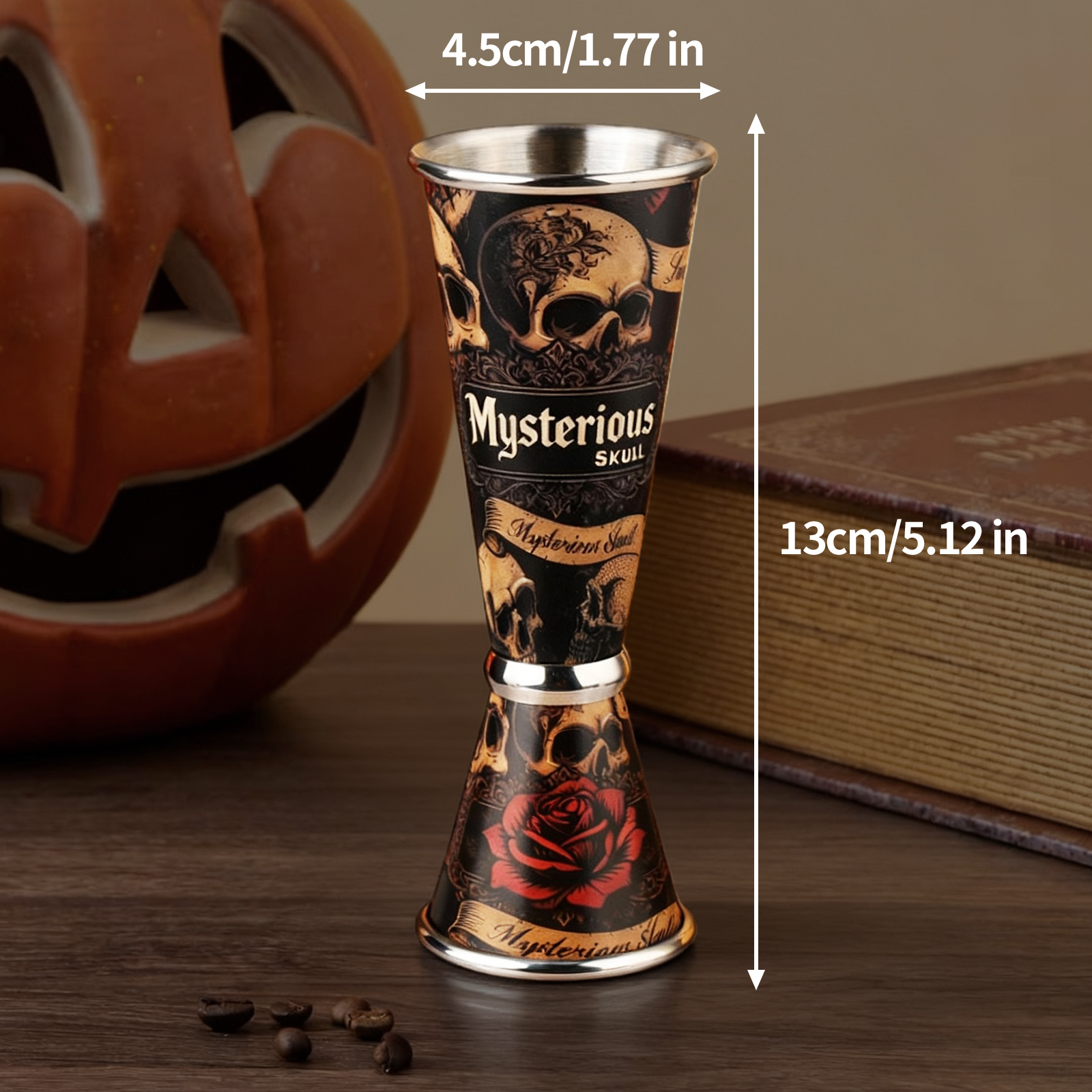 30/60ml Retro Skull Cocktail W - Spirit Measure Jigger recension och pris