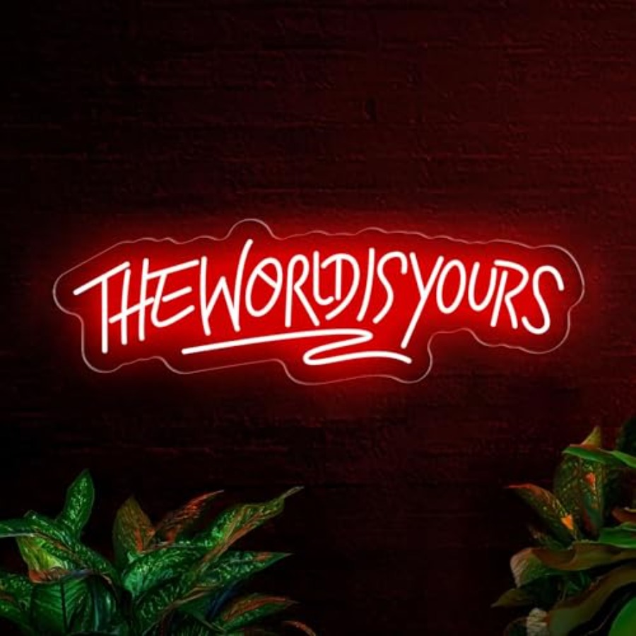 The World Is Yours Neon Sign f - Beer & Wine Jockey Plaza Shopping recension och pris
