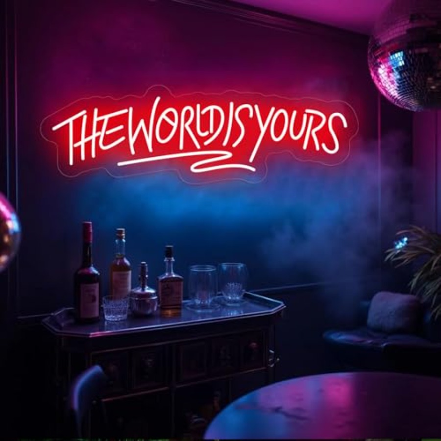 The World Is Yours Neon Sign f - Beer & Wine Jockey Plaza Shopping recension och pris
