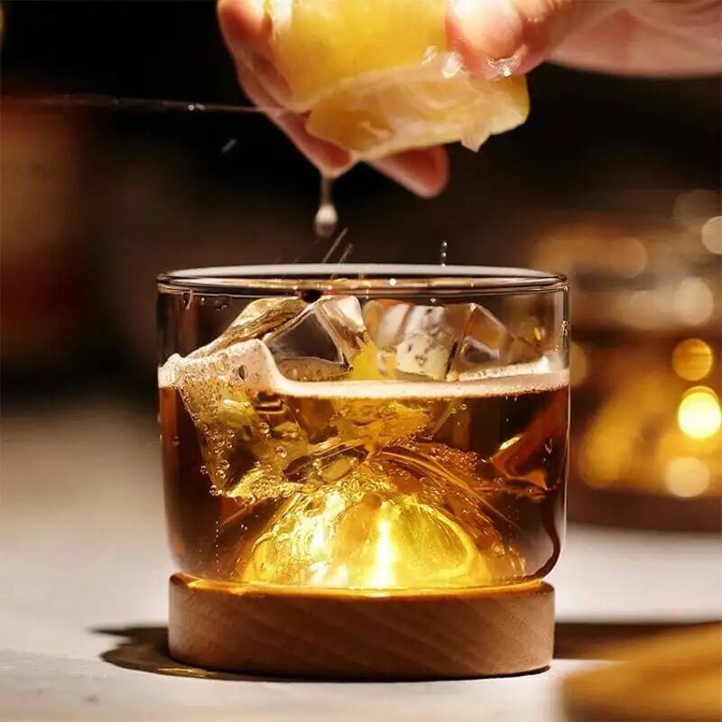 Japanese Style Walnut Coaster  - Wine Beer Glass Set recension och pris