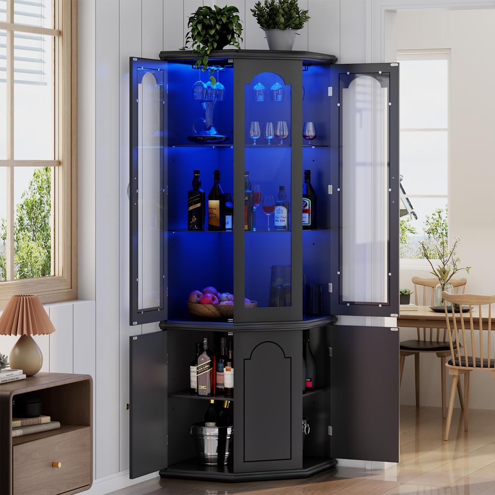 Corner Bar Cabinet w LED Light - Wine & Beer Tours Of Nova Scotia recension och pris